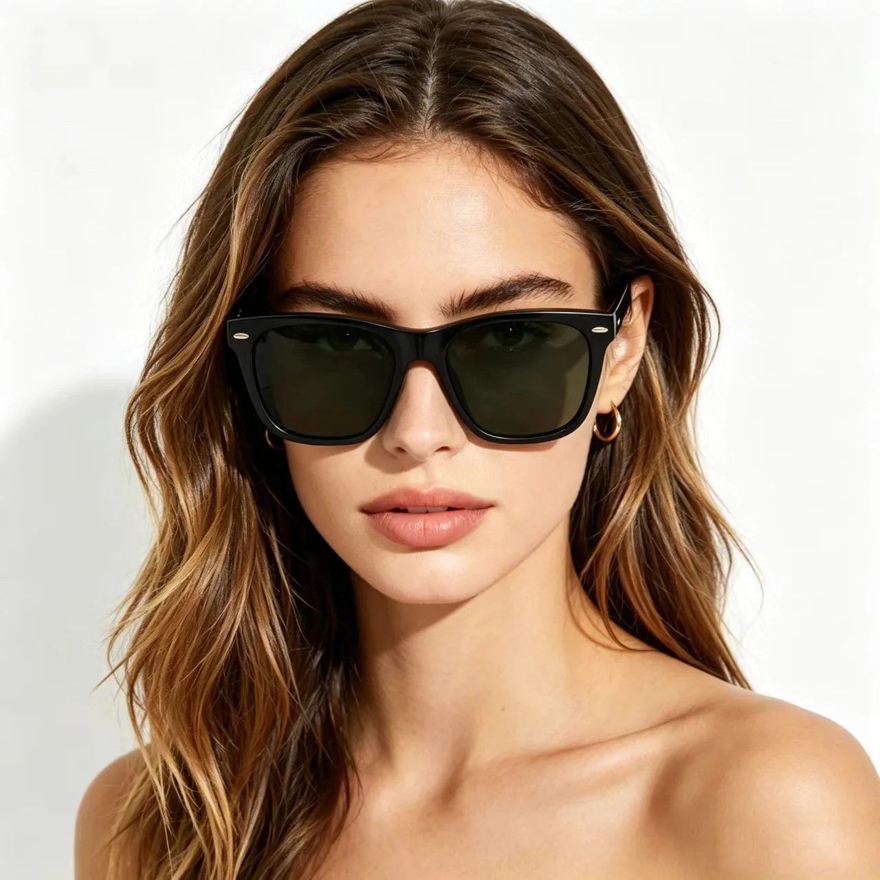 

Polarized Sunglasses Men Women Classic Square Rivet Frame UV400 Protection Driving Anti-glare Sunglasses Outdoor Eyewear 8566