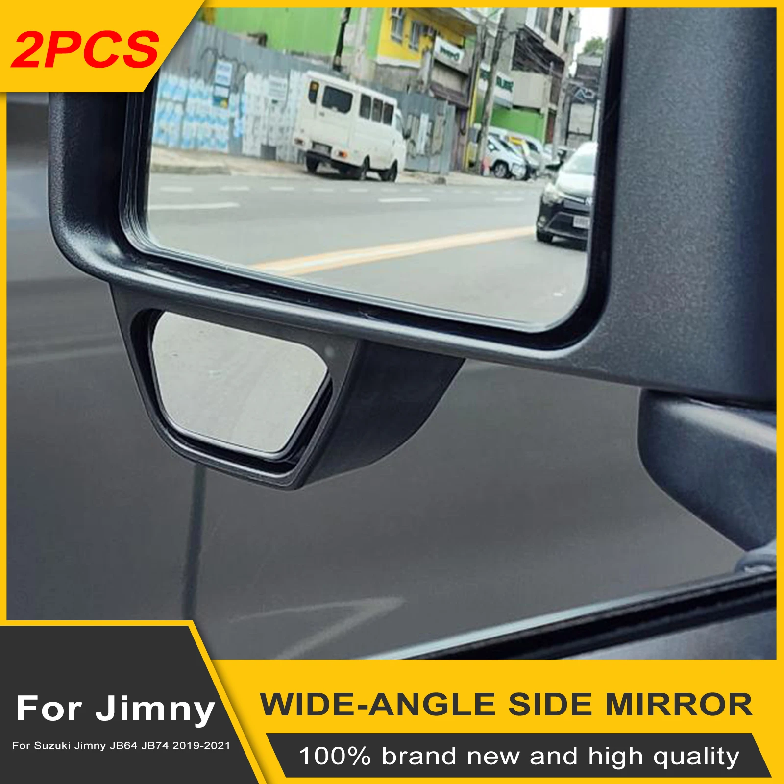 Auto-Weitwinkel-Rückspiegel zur Unterstützung der Sicht im toten Winkel, HD-Klar, Weihnachts-Autozubehör für Jimny JB64 JB74 2019-2025 2026 – Detail 1