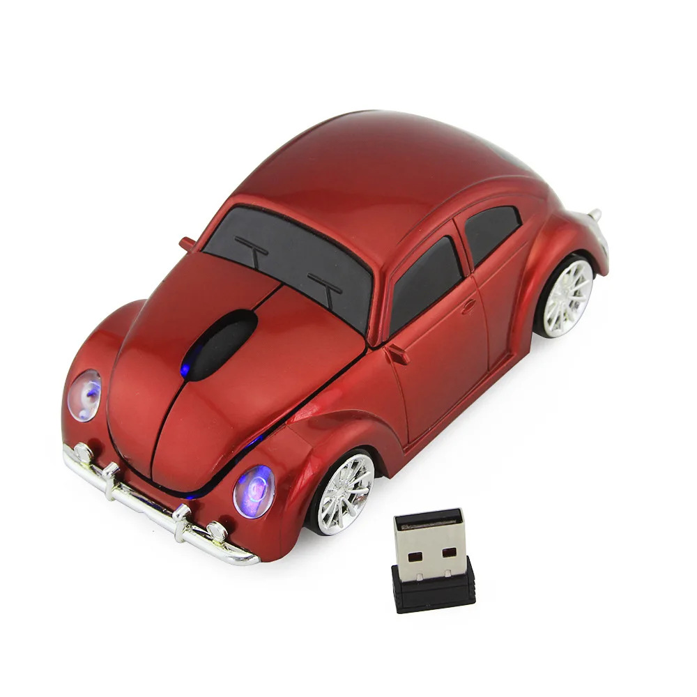 Vintage Car‑shaped Mouse Suitable For Small Hands Battery‑powered USB Receiver Compatibility Plug Play Gift Kids Office Mause