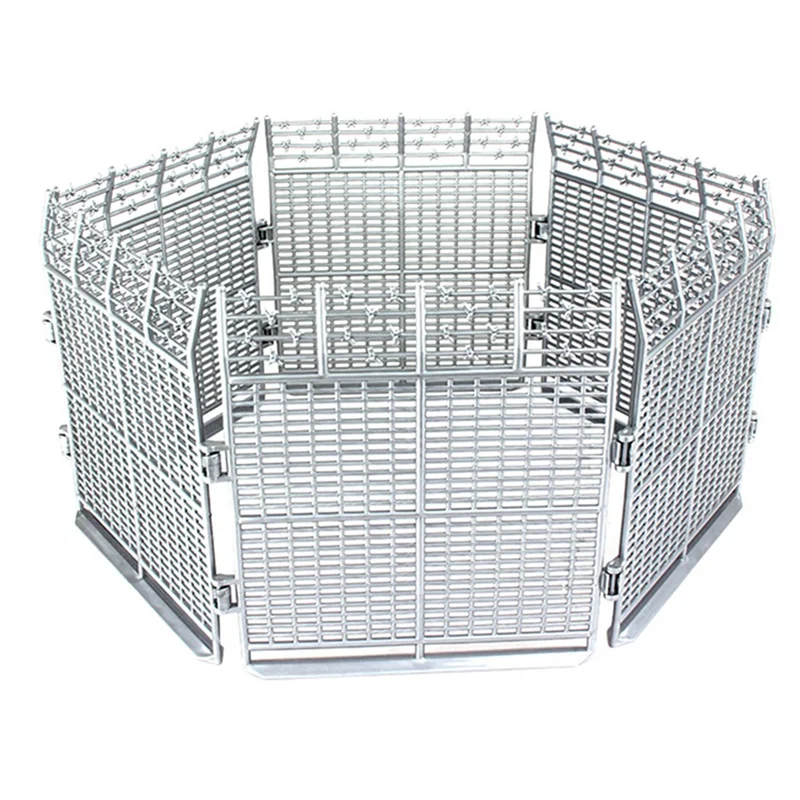 12X Per LDRC 1/18 RC Auto Recinzione Guardrail RC Veicolo Idraulico Simulazione Modello di Scena Recinzione Accessori Modello di Scena