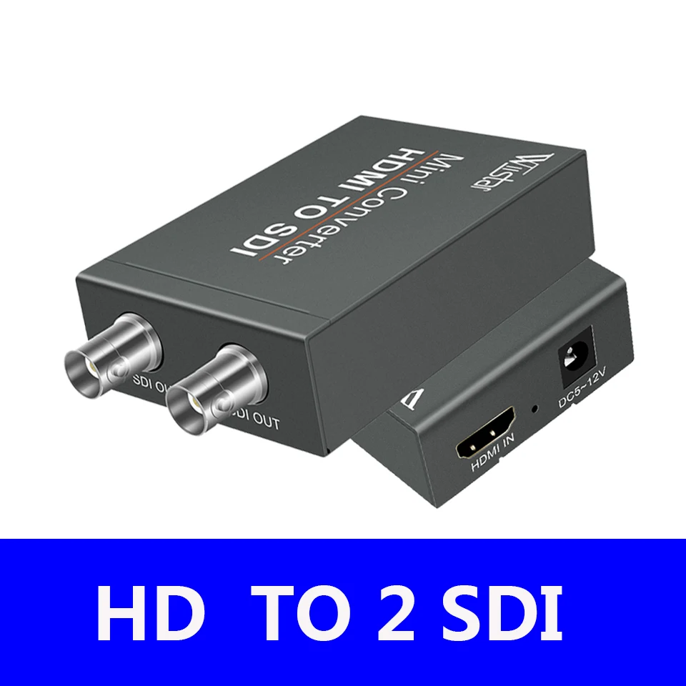 

HDMI-compatible to SDI Converter Two SDI Output Audio Embedder Support HDTV 1.3, 3G/ HD-SDI Detection Extender for Camera CCTV