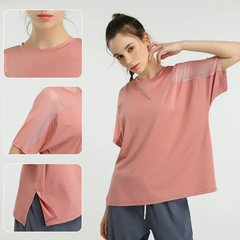 Stown Woman Sport T-Shirt Running Blouse Tee Mesh Sports Short Sleeved Fitness Yoga Clothes Women Gym Fitness Basketball Jerseys