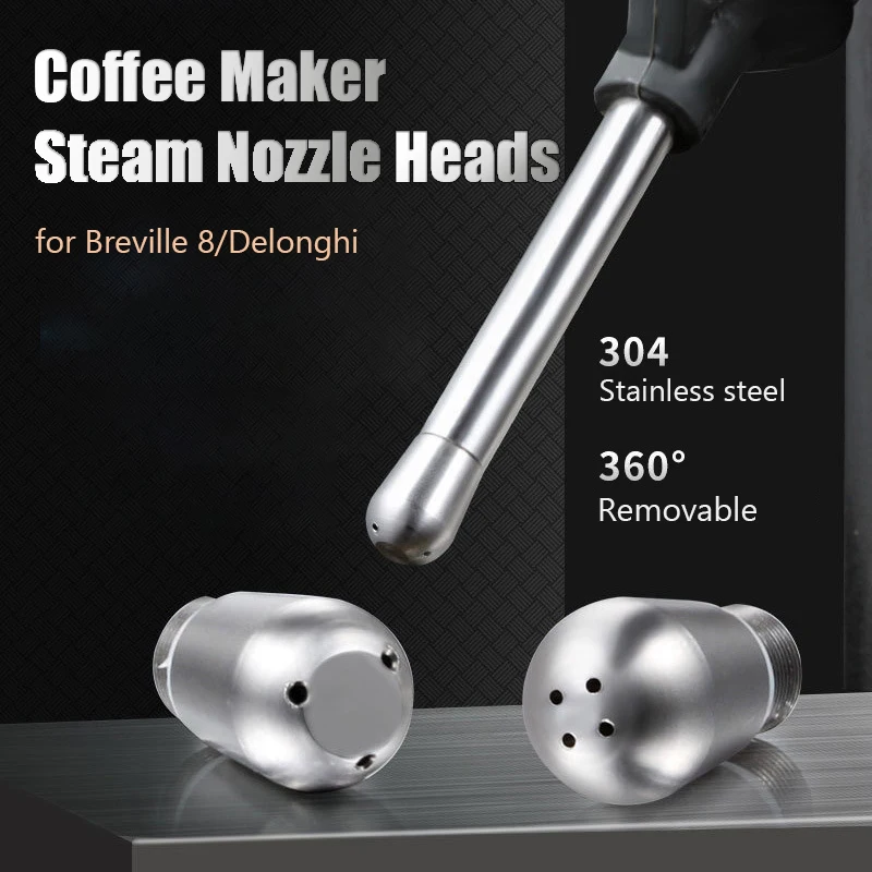 3/4 Hole Steam Head Nozzle 304 Stainless Steel Tip Replacement for Breville 8 Coffee Machine Durability Home Coffee Accessories