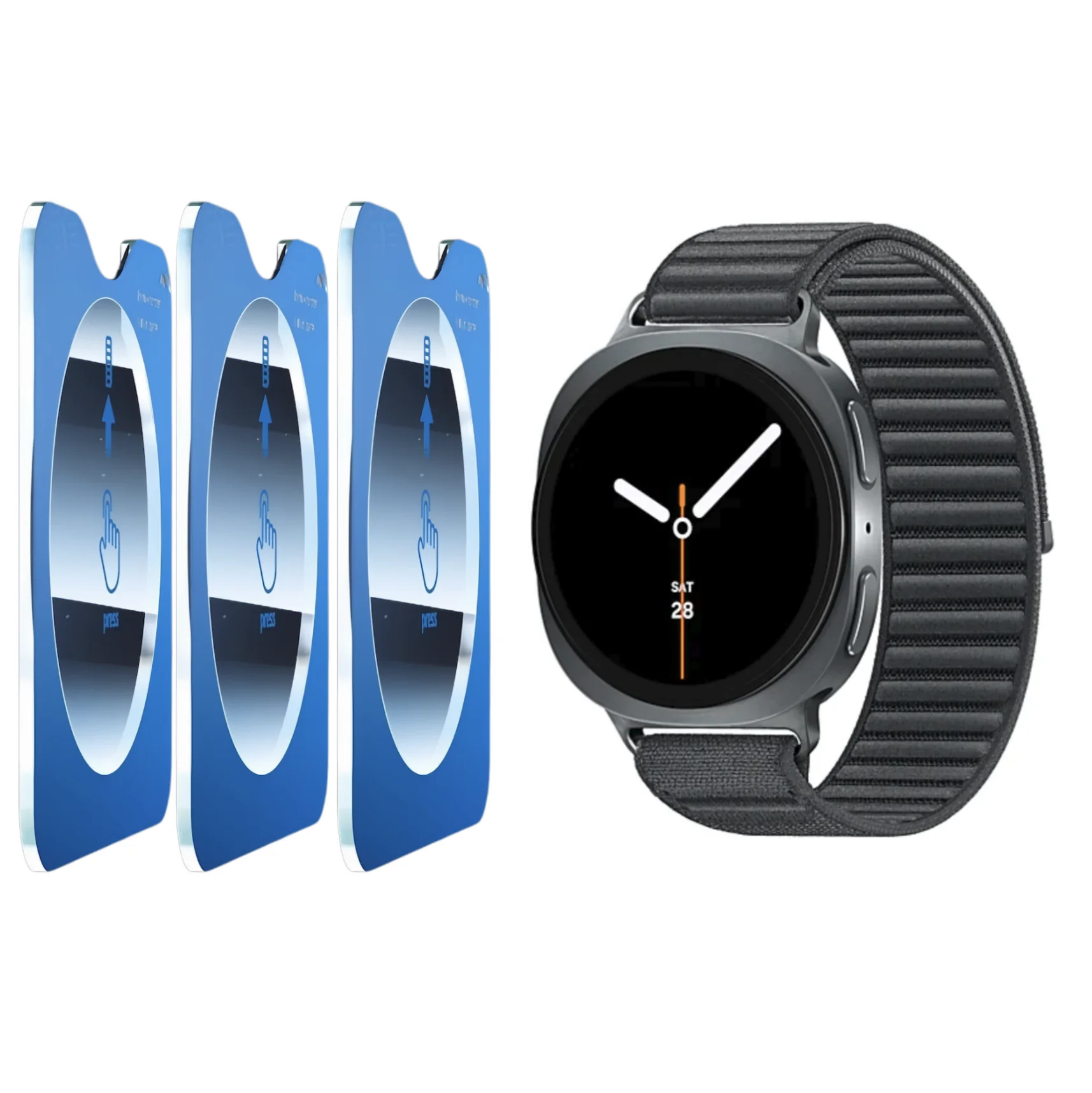 3Pcs For Galaxy Watch 8 7 2025 Ultra 4 5 6 7 40mm 44mm 43mm 47mm Classic  Easy With Alignment Screen Protector Tempered Glass