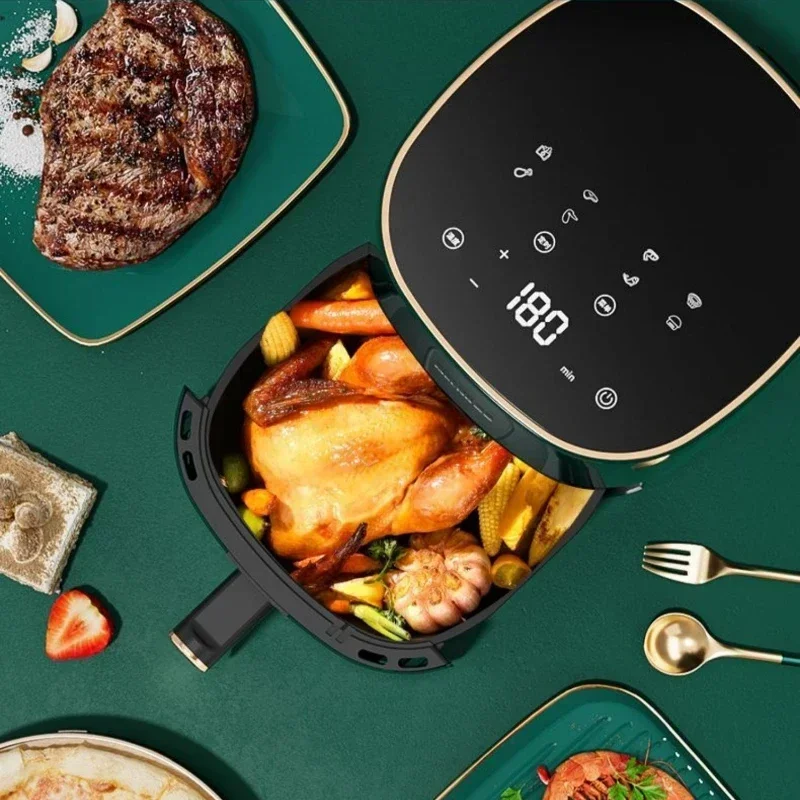 مقلاة هوائية جديدة ذات سعة كبيرة، مقلاة كهربائية ذكية غير قابلة للطي وبطانة مرئية أوتوماتيكية بالكامل