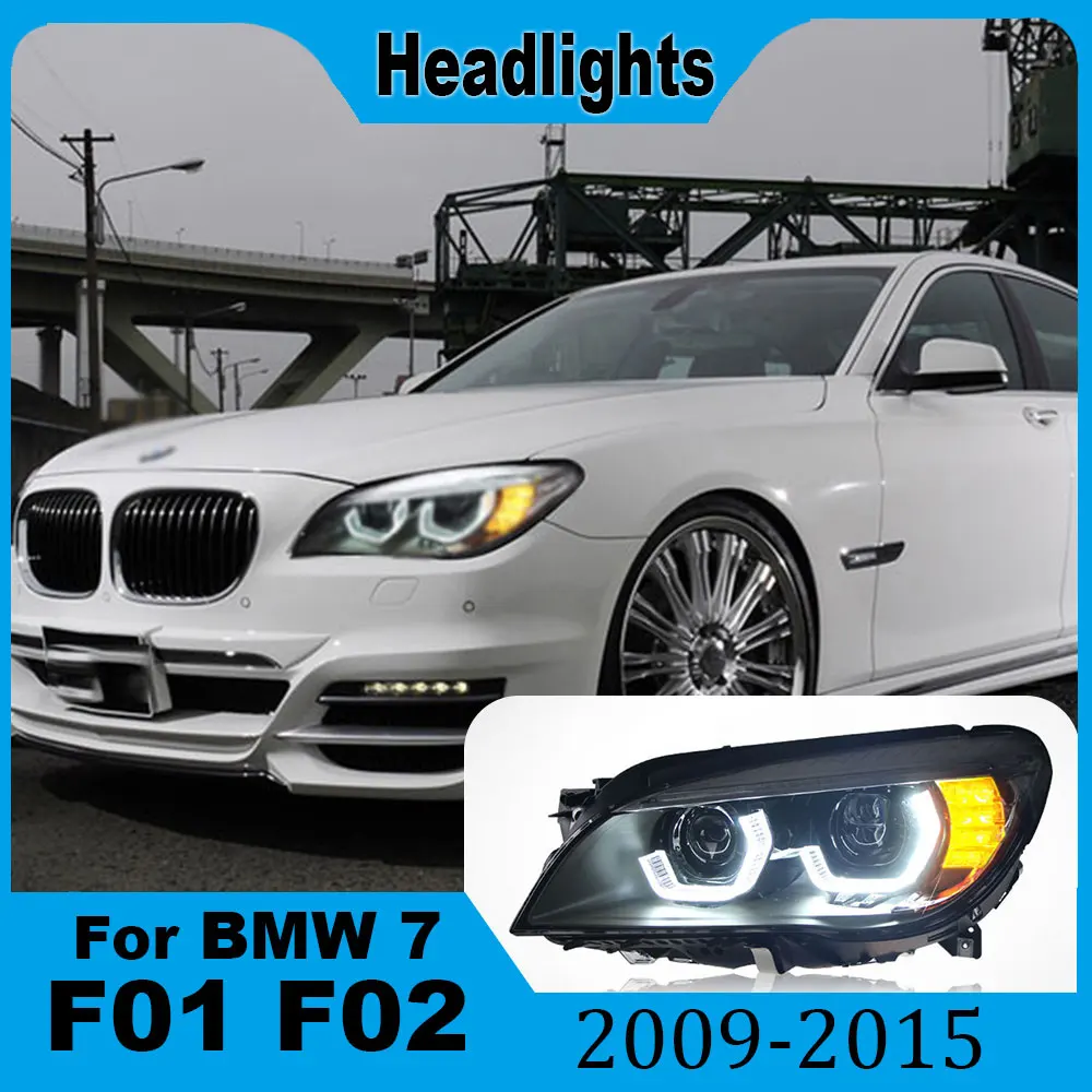 

1 Pair LED Headlights for BMW F01 F02 7 Series 730li 740li 2009-2015 Plug and Play LED DRL Turning Front Headlights Accessor