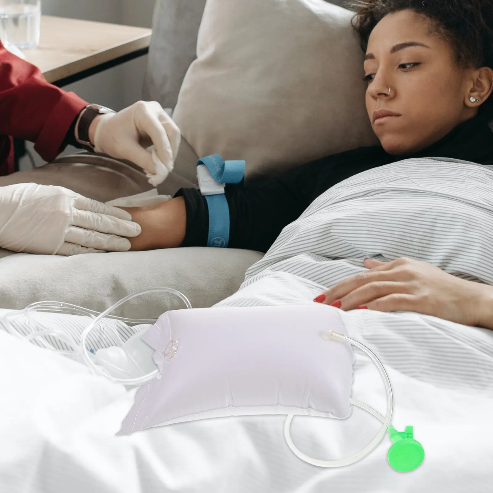 

Портативная прикроватная сумка-душ из ПВХ для мытья волос для пожилых людей, беременных женщин, для путешествий и использования на улице, портативное приспособление для душа