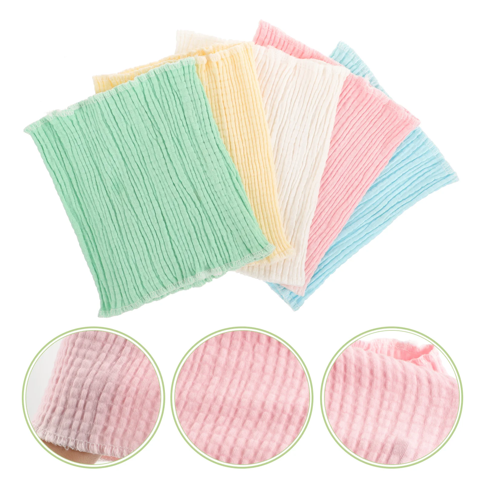 

5 Pcs Baby Cotton Belly Bands 24cm White Green Yellow Newborn Navel Cords Protective Soft Breathable Sweat Absorbing