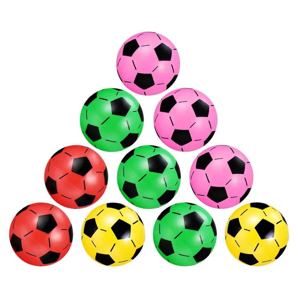 10 pçs futebol inflável ao ar livre verão acampamento piscina diversão para crianças bolas de praia brinquedos de futebol infláveis