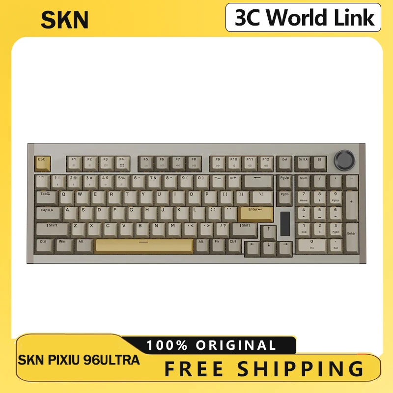 

SKN Pixiu 96Ultra E-sports Gaming Keyboard Tri-mode Wireless Dual 8K Aluminium Alloy Mechanical Keyboard Custom PC Accessories