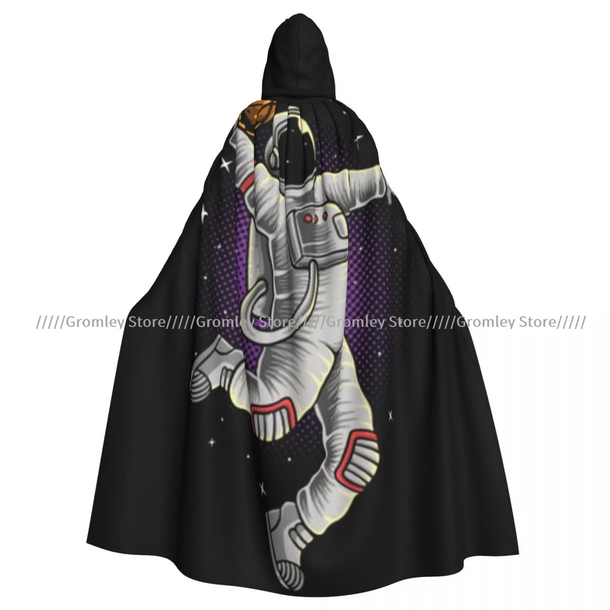 Medieval Halloween Cosplay Cloak Hooded Coat Astronaut Basketball In Space Cape Coat Long Trench Costume Wizard Cloak