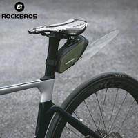 ROCKBROS Bicycle Bag Portable 0.4L MTB Road Bike Saddle Bag With Built-in Mudguard Quick-release Bike Seatpost Tail Bag