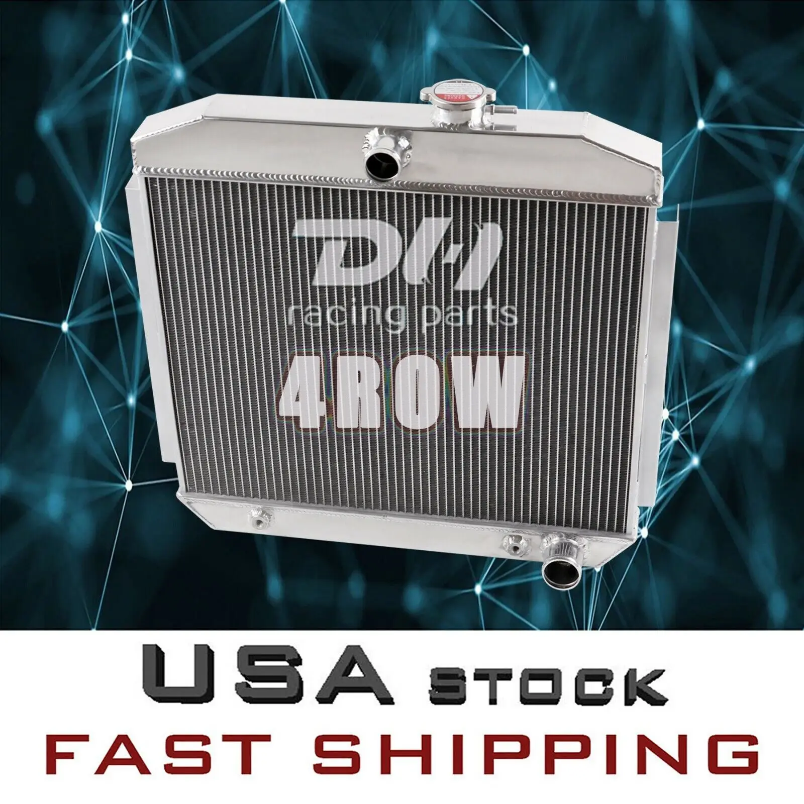 

4 Row Aluminum Radiator For 1955 1956 1957 Chevy Belair Nomad Del Ray 150 210 V8