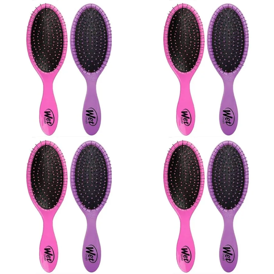 

Original Detangler (Pink & Purple, 2 Pack) Wet&Dry Tangle-Free Hair Brush for Women&Men, Soft and Flexible Bristles for Straight