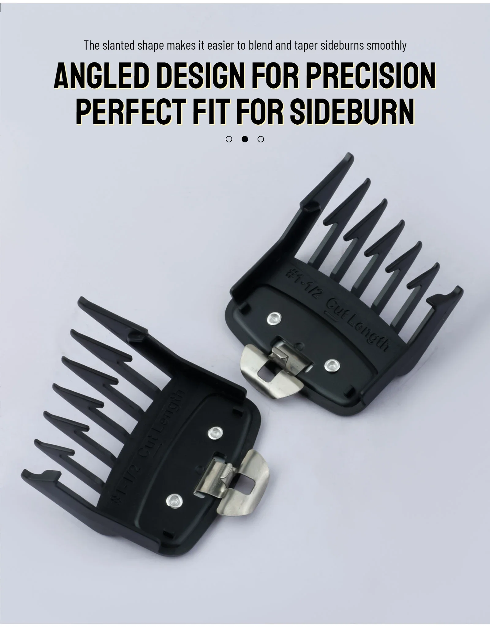 2 Stücke Professionelle Koteletten Friseur Haarschnitt Führungskamm Haarschneidemaschine Grenzkämme Trimmer Wachen Befestigung Styling Werkzeuge 3mm/4,5mm – Detail 10