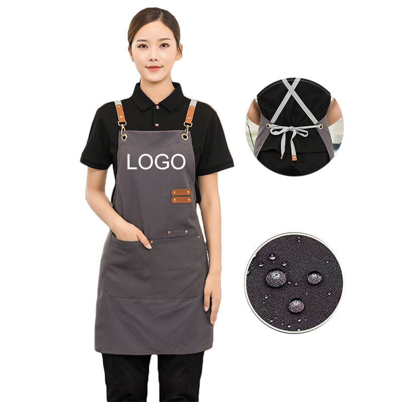  Professional Men Women Work Apron Waterproof Kitchen Cafes Nail Beauty Hair Cutting Salon Uniform Grill Garden Waiter Bib Custom 