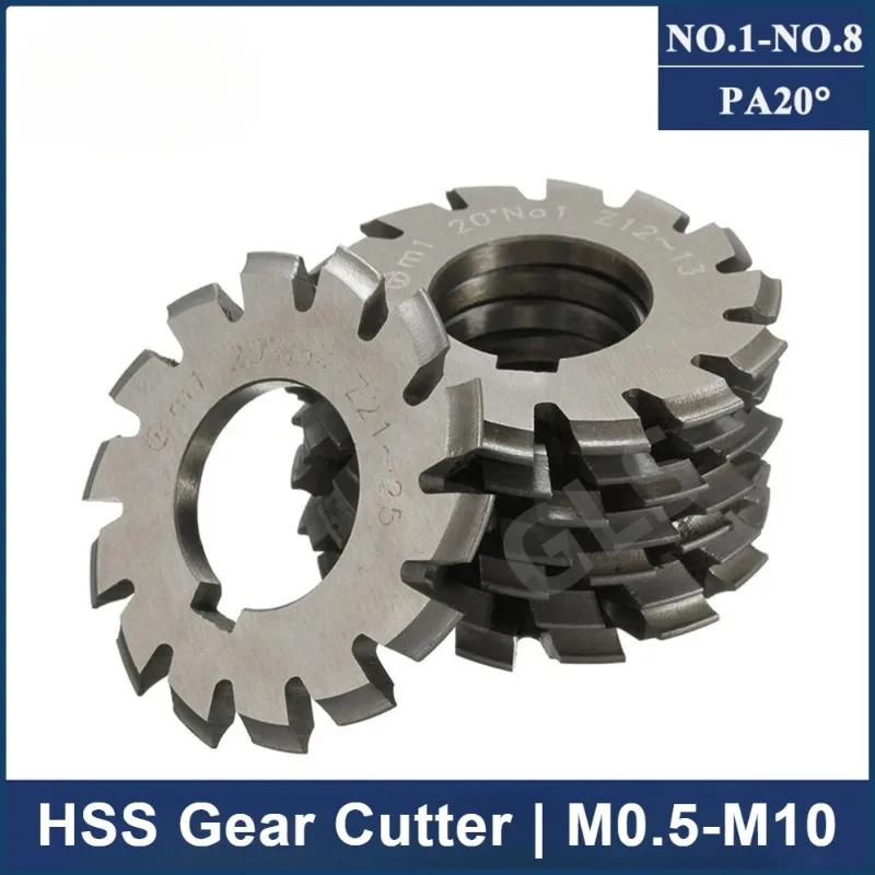 

Gear Milling Cutter M0.5 M1 M2 M3 M4 M5 M6 PA20 Modulus Degrees Disc Spur Gear Milling Cutter Straight Tooth Disc Bevel Gear