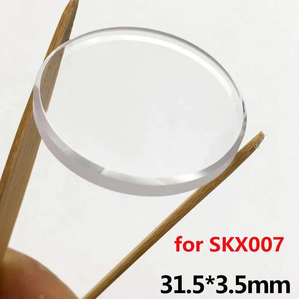 

31.5mm Beveled Ceramic Bezel Sapphire Watch Glass Transparent Lens 3.5mm Thick Round Glass for SKX007 Movement Watch Mirror Part