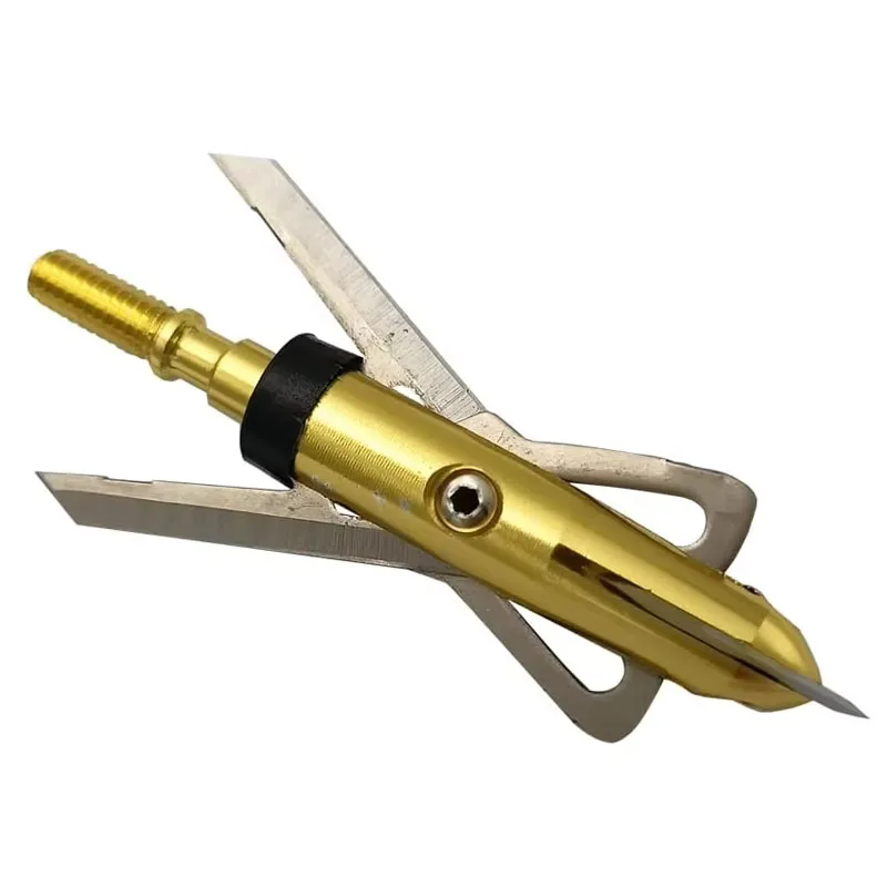 6Pcs Hunting Broadhead Crossbow X 100 Grain 2-Blade Archery Arrow Broadhead