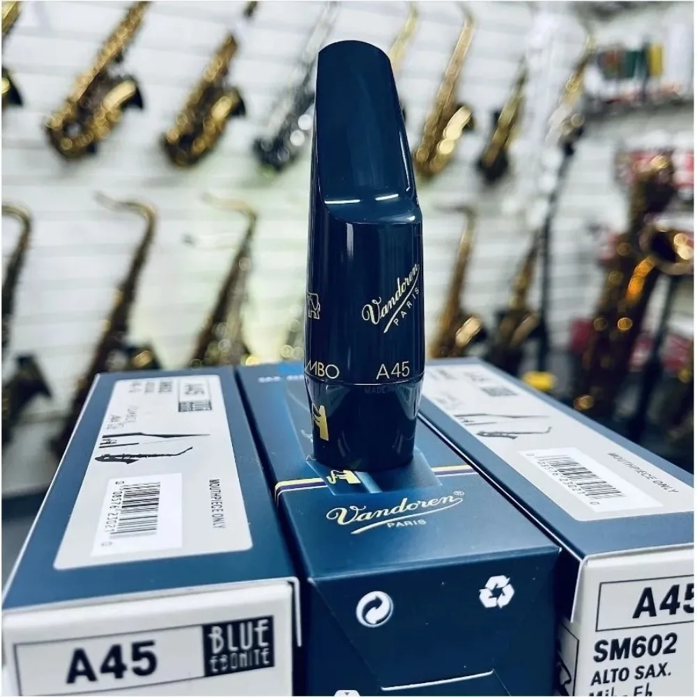 French Vandoren Blue Elephant Saxophone Mouthpieces, Alto and Tenor, Models A28 A35 A45 A55 T45 T55 T75, Saxophone Accessories