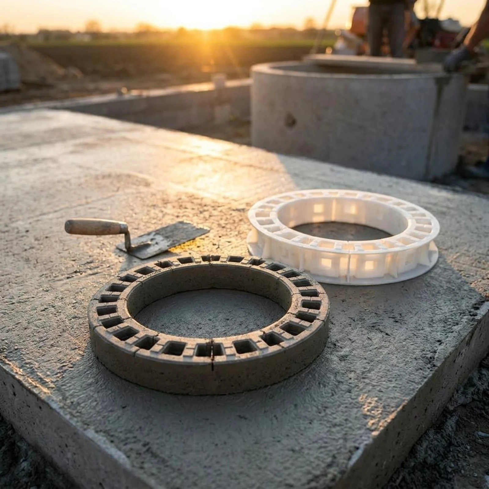 

Circular Well-Wall Mold Interlocking Sections Circular-Shaped Well Wall Mold Even Surface Universal Size