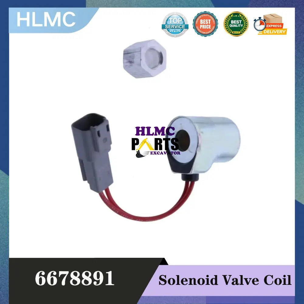 6678891 38010061 Solenoid Valve Coil 10V Compatible with Bobcat Loaders 753 763 773 A300 S130 S150 S160 S175 S185 S205 S220 S250