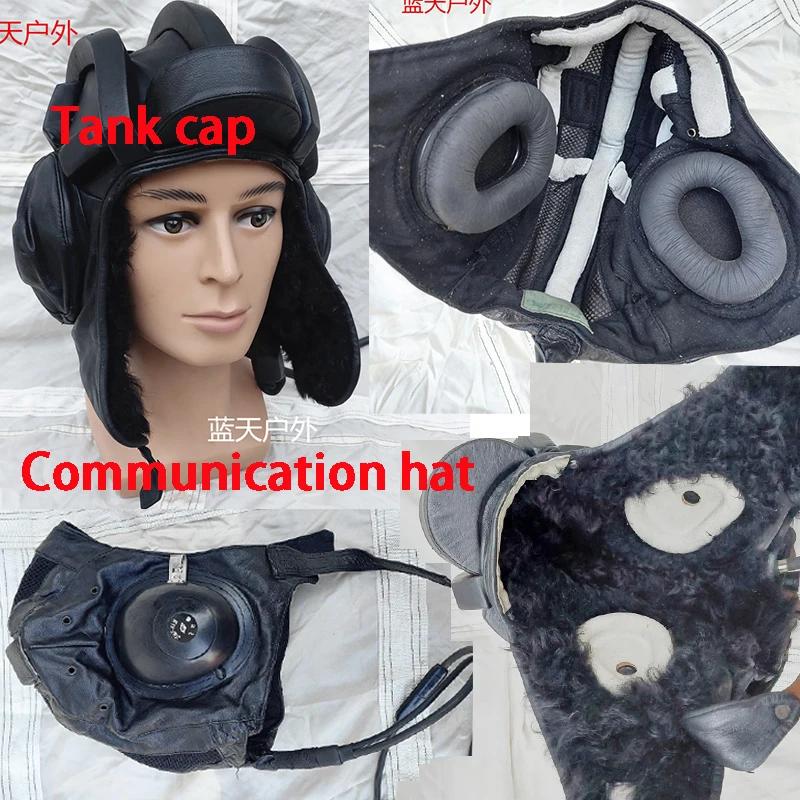 flying-leather-hat-motorcycle-cycling-soft-leather-helmet-vintage-tank-hat-collection-breathable-communication-hat