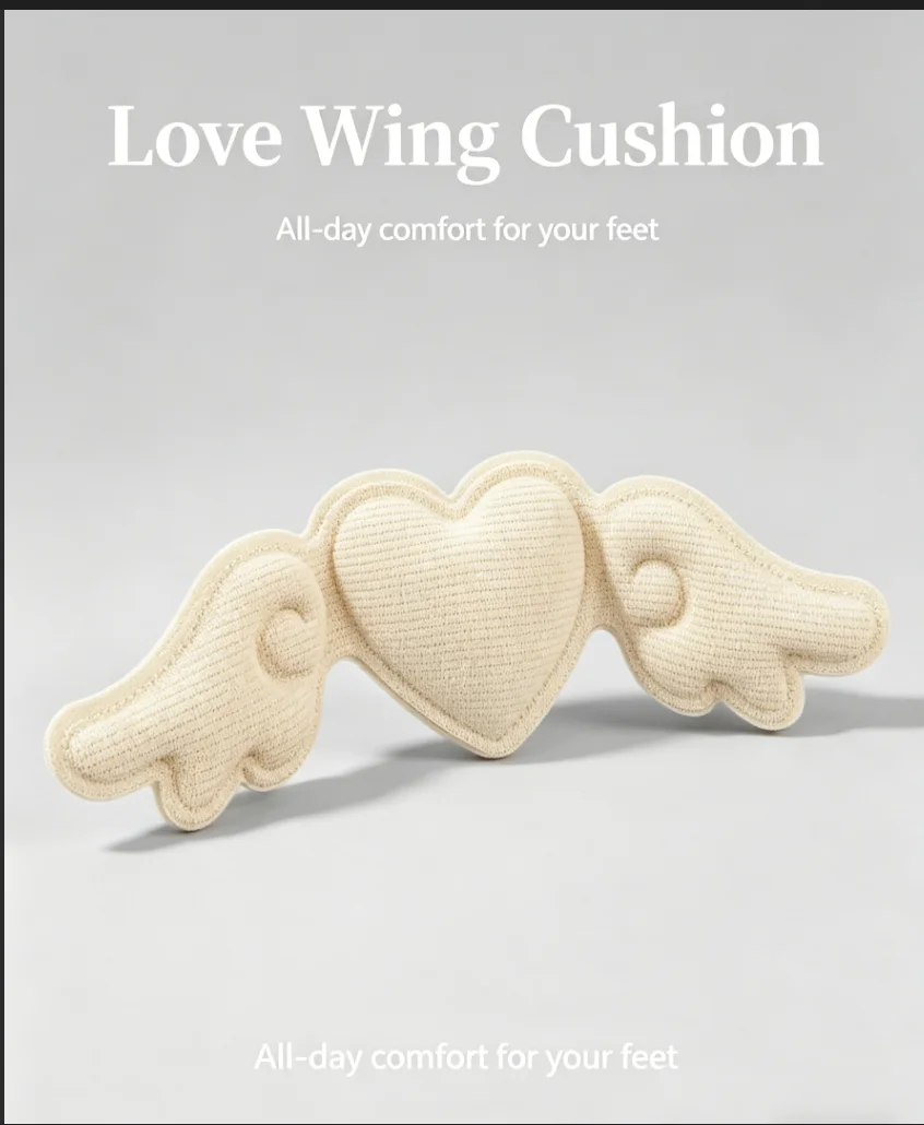 Heart Wing Shaped Shoe Anti Friction Stickers, Durable Heel Protective Inserts for Women High Heels Men Sneakers, Daily Essentia