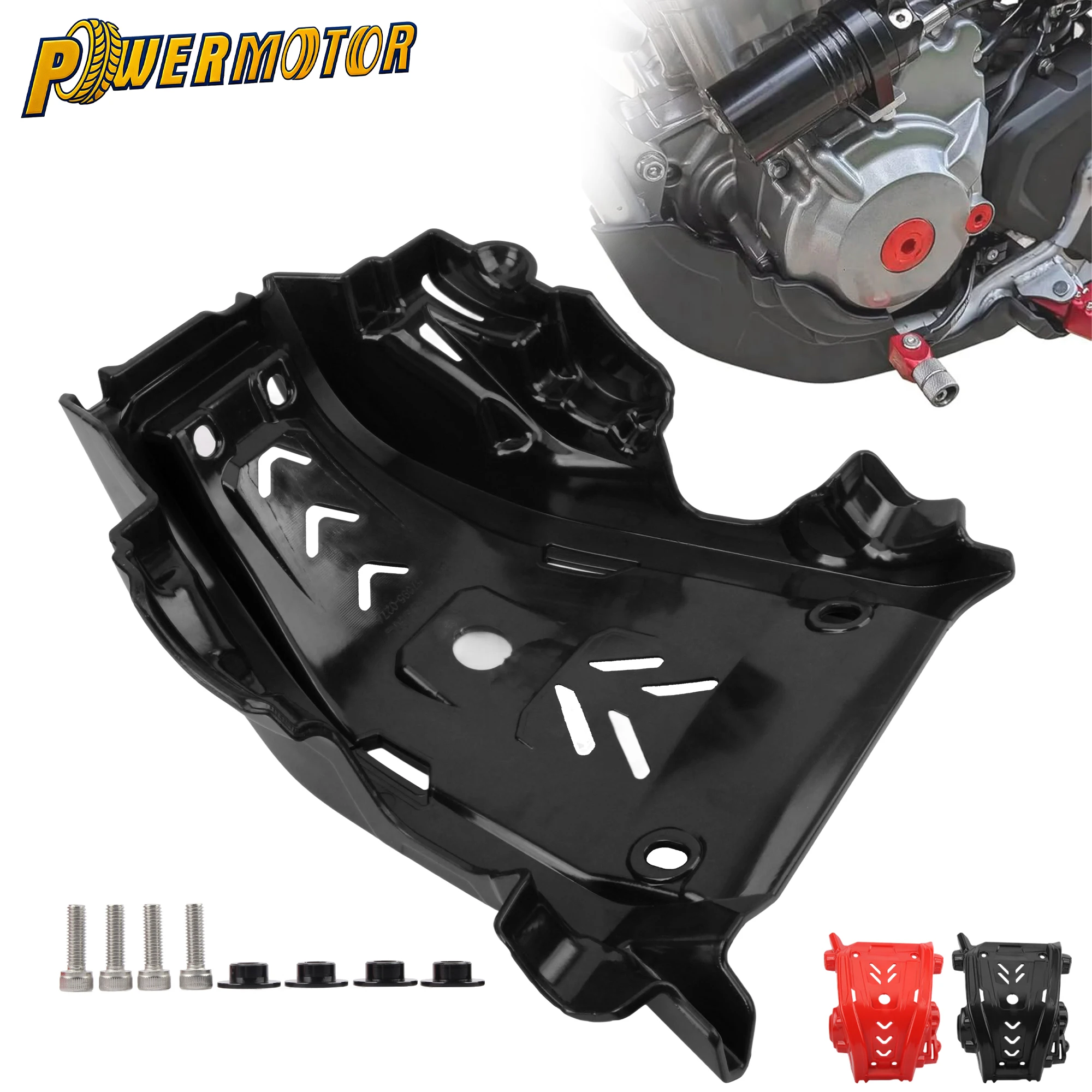 

For Honda CRF300L CRF 300L Motorcycle Under Engine Guard Skid Plate 2021-2024 Dirt Bike Motocross Bash Frame Belly Pan Protector