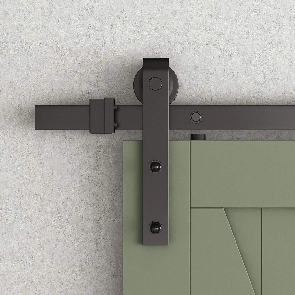 Durable Steel Double Style Hanging Roller Rustic Sliding Barn Door Hardware Accessories for Garage Wooden Door for Building