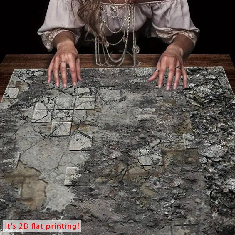VIKAMA Retro Stone Stone Pattern Tarot Card Tablecloth Altar Divination Spiritual Divination Table Layout