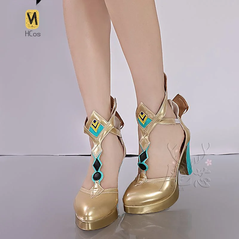 

HCos Genshin Impact Nefer Cosplay Shoes Halloween Party Costume Props Accessories