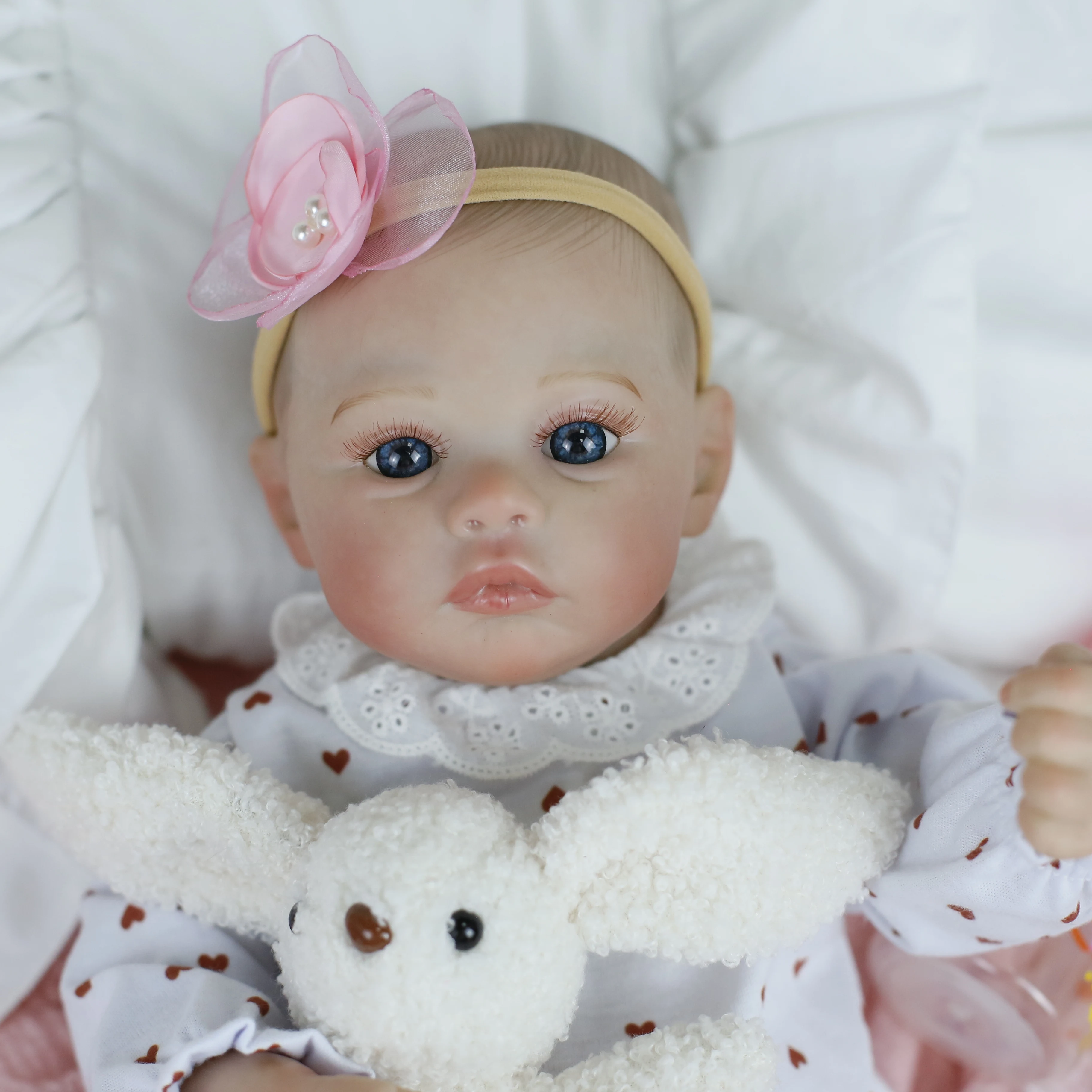 18 pollici Baby Doll Reborn Like Real Full Body Silicone Alive Girl Ya finito Realistico dipinto Bambino Neonato Bambola Giocattolo Regali