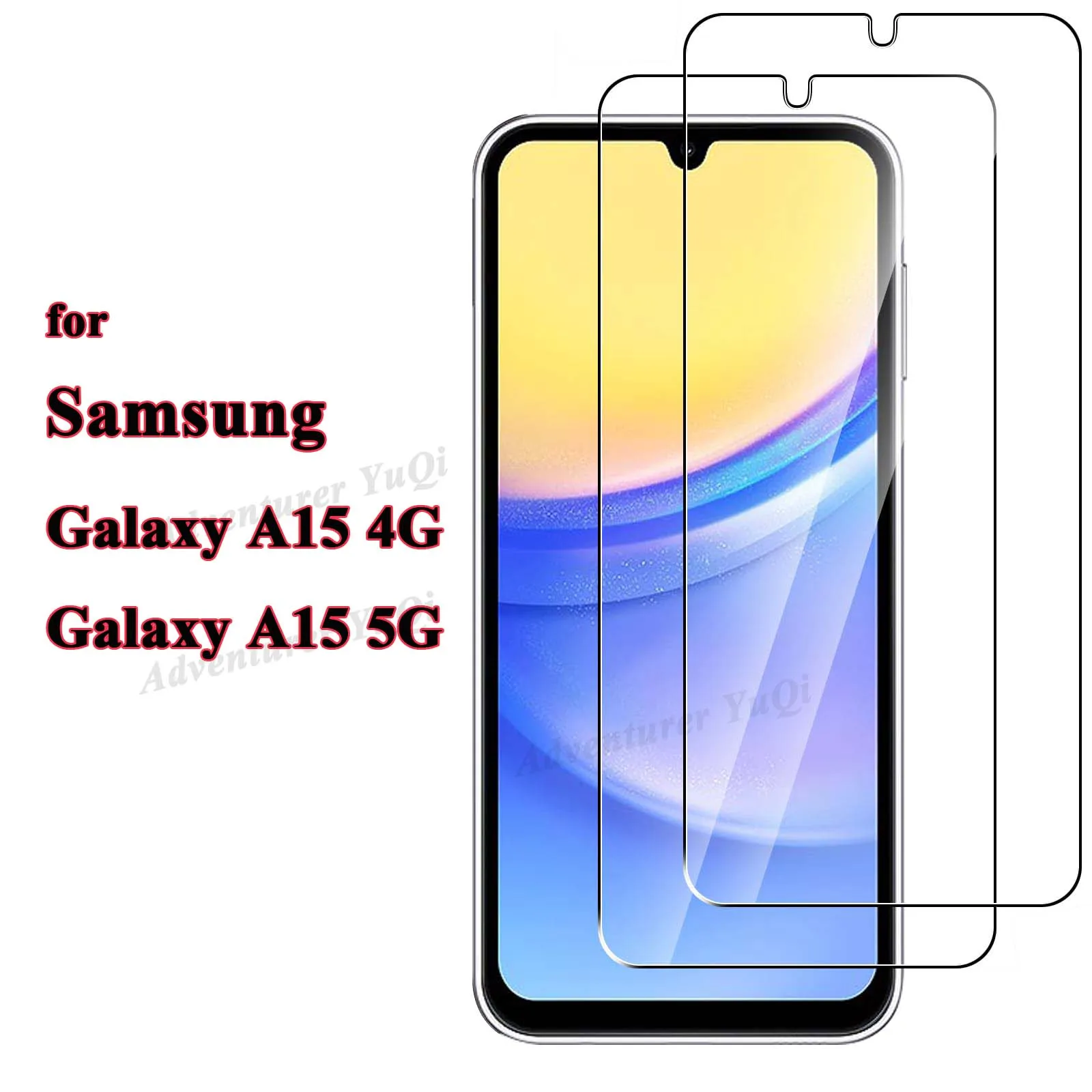 

Screen Protector For Samsung Galaxy A15 4G 5G, Tempered Glass HD 9H Transparent Ultra Clear Anti Scratch Case Friendly