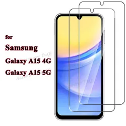 Screen Protector For Samsung Galaxy A15 4G 5G, Tempered Glass HD 9H Transparent Ultra Clear Anti Scratch Case Friendly