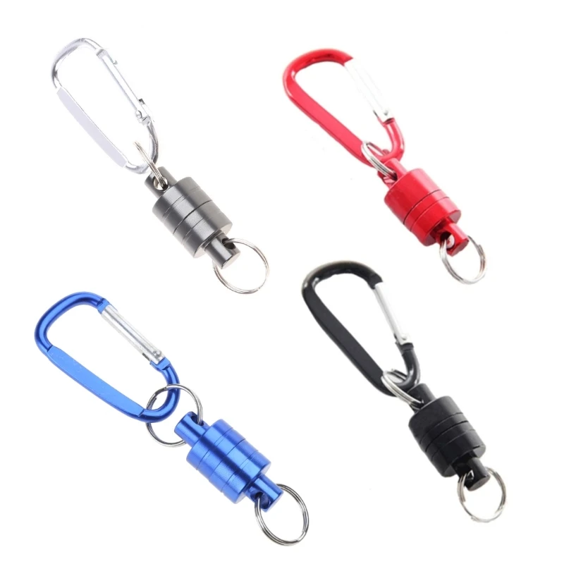 Outdoor Fishing Release Holder Double Hooks Multi Functional Aluminium Alloy Portable Carabiner Bag Waist