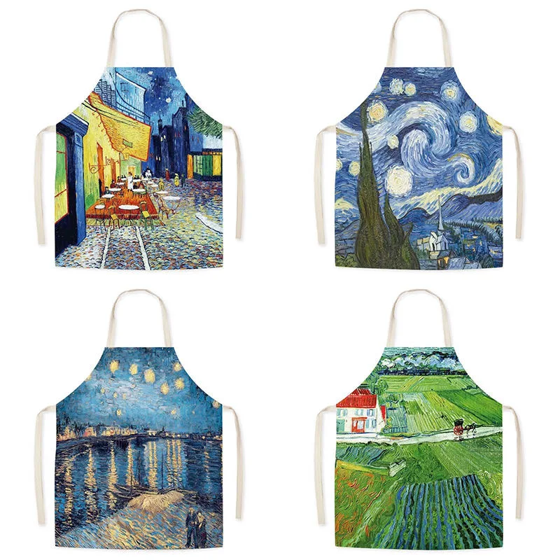 

Китайский стиль, растительные чернила, стиль для бытовой уборки, льняная одежда для взрослых, фартук без рукавов, фартук для приготовления пищи, масляный фартук от загрязнения