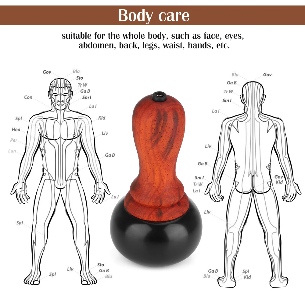 Hot Stone Electric GuaSha Massager Natural Stone Needle Skin Scraping Back Neck Face Massage Relax Muscles Skin Lift Care Spa