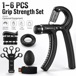 5-60Kg Adjustable Grip Strength Trainer with Finger Exerciser Hand Grip Strengthener for Muscle Building and Injury Recover