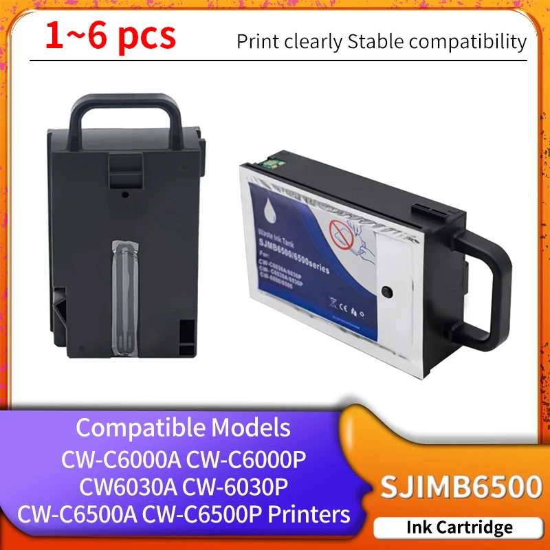 

1-6 шт. SJMB6000 SJMB6500 C33S021501 Резервуар для обслуживания контейнер для отработанных чернил для принтера Epson ColorWorks CW-C6000 CW-C6030 CW-C6500 C6530