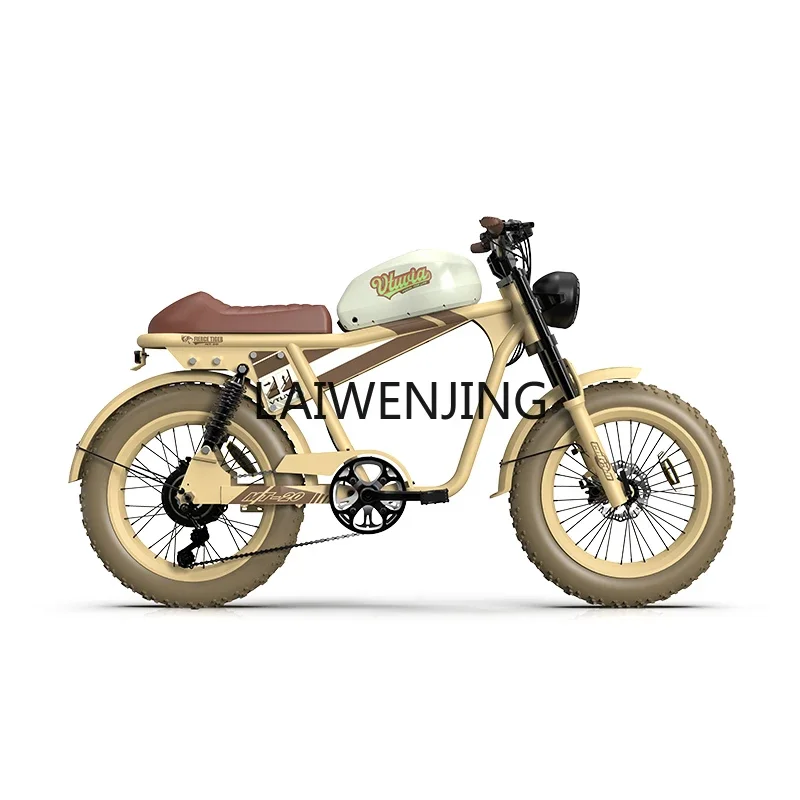 HLZ retro locomotive electric bicycle long endurance motorcycle new national standard