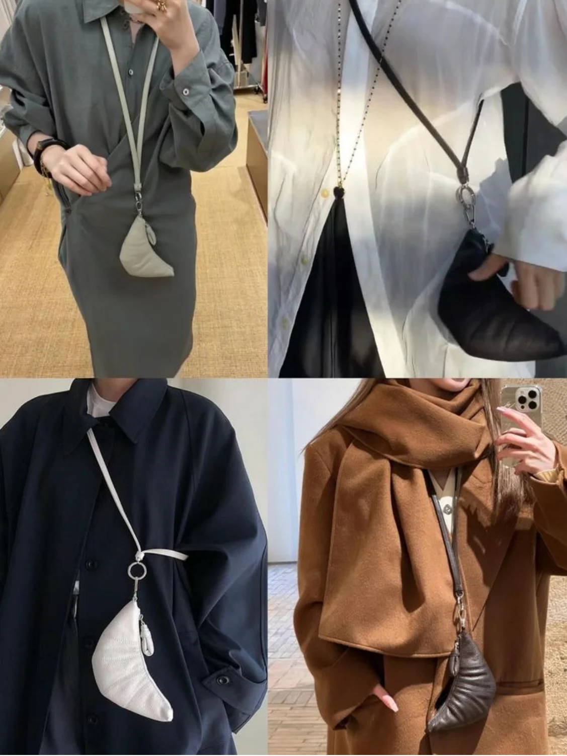 Affascinante piccolo portachiavi completo in pelle di pecora Ne appeso corno ape portamonete porta carte borsa portaoggetti per giovani europei Sle