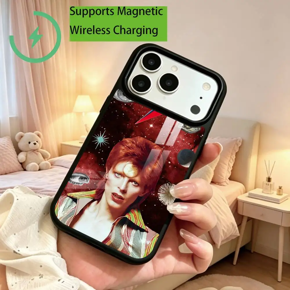 Rock musician David Bowie  Phone Case For iPhone17,16,15,14,13,12,11 Plus,Pro Allows magnetic wireless charging Gift