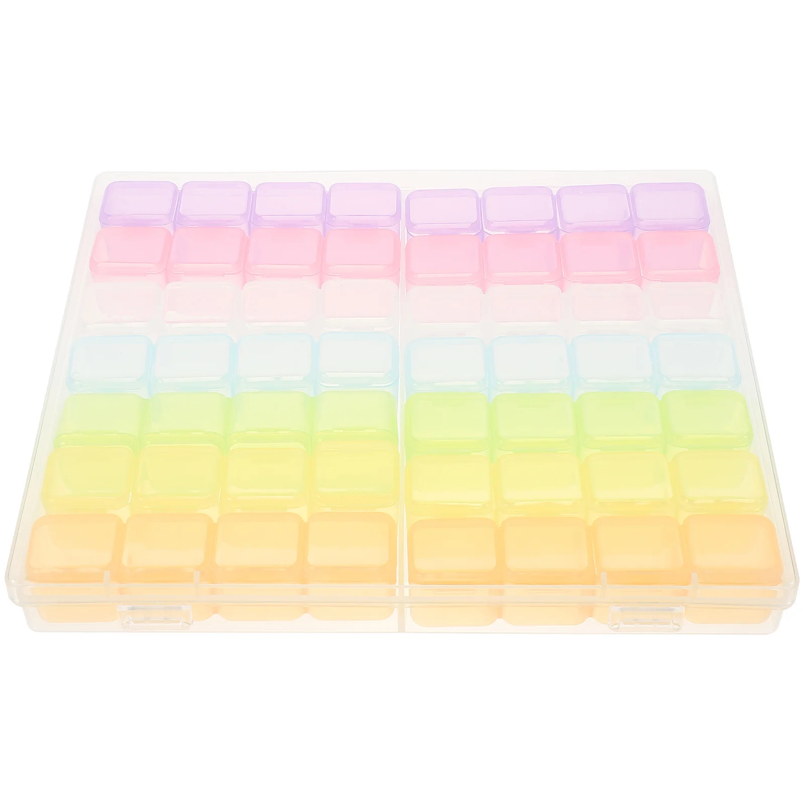 

1 Set 56 Grids Clear Nail Art Storage Box Transparent Manicure Organizer For Nail Accessories Rhinestones Jewelry Compartment