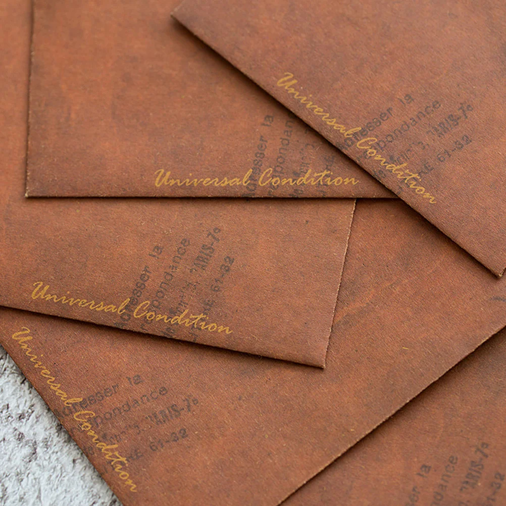 

100Pcs Retro Sealing Wax Kraft Paper Envelopes 15.5x10.8cm Vintage Postcard Storage Envelopes Eco-Friendly Biodegradable