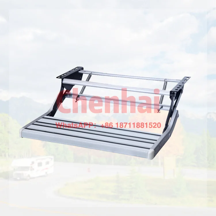 

Hot Sale Manual Folding Motorhome Steps Light Single caravan Steps Aluminum Alloy Carbon Steel RV Steps