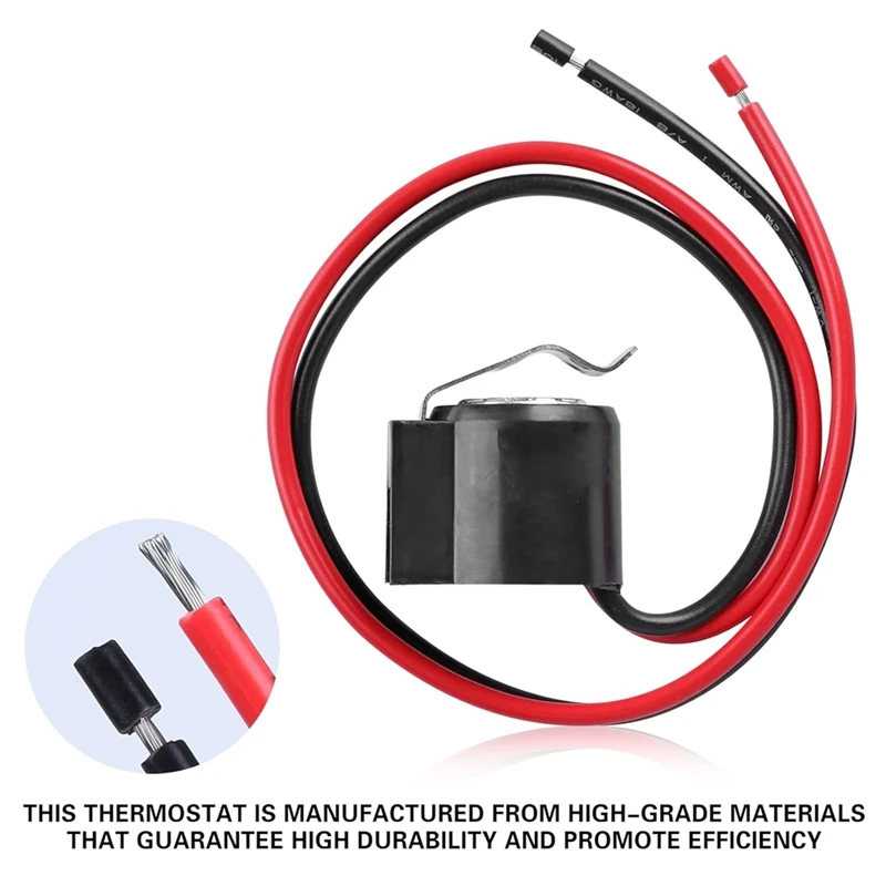 Refrigerator Defrost Thermostat W10225581, 2Pcs Bimetal Defrost Thermostat AP6017375-AT64