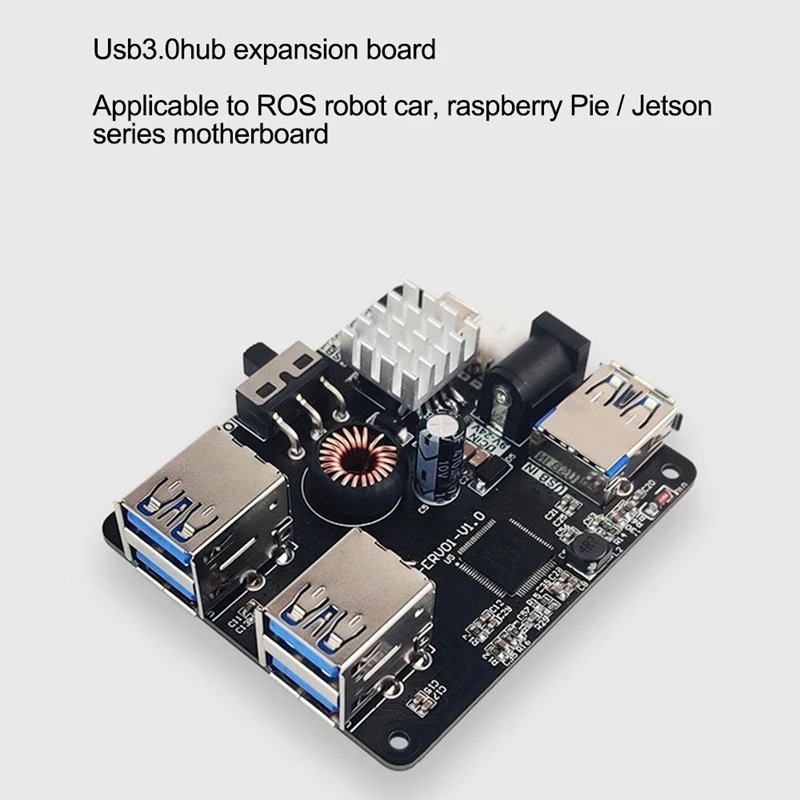 

USB3.0 HUB Expansion Board For Raspberry Pi JETSON NANO ROS Robot Car Expansion Dock Splitter Module