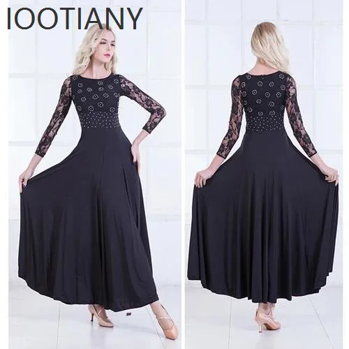 새로운 현대 댄스 스커트 국가 표준 댄스 의상 국가 표준 댄스 스커트 왈츠 댄스 드레스 무대 공연 의상