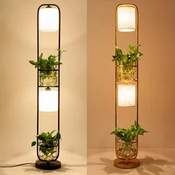 Modern Plant Floor Lamp Led Glass DIY Standing Light Fixtures Nordic Stand Light for Living Room Bedroom Home Decor Luminaire